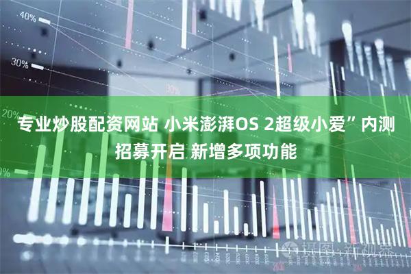 专业炒股配资网站 小米澎湃OS 2超级小爱”内测招募开启 新增多项功能